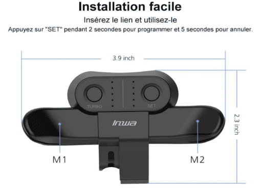 Palette Manette PS4 - 2 Touches à Personnaliser - Mode Rapid Fire – Image 2